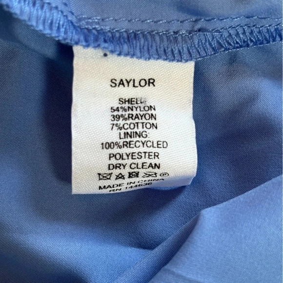 SAYLOR Jayme Lace Mini Long Sleeve Dress In Cornflower Blue Periwinkle Size Sm - Picture 5 of 7